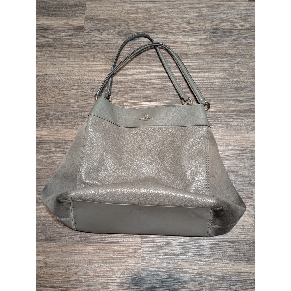 Coach Large Lexy Shoulder bag F1881-F31415 Grey Pebbled Leather‎